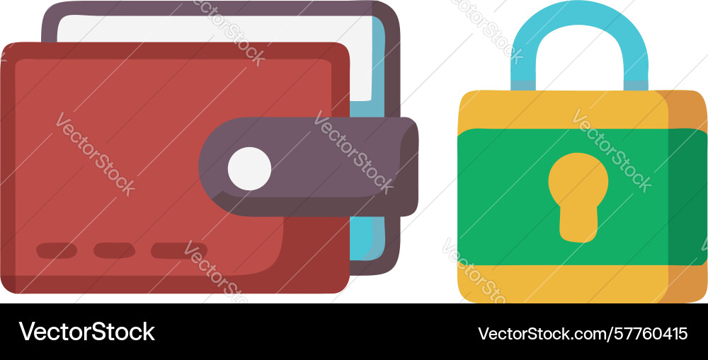 Secure wallet icon design generative ai vector image