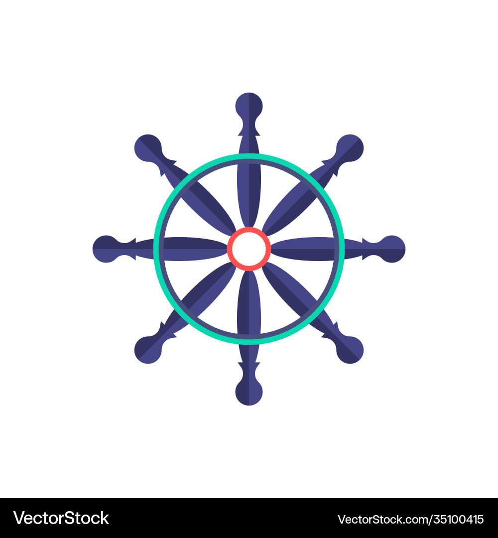 Steering wheel icon simple element from port vector image