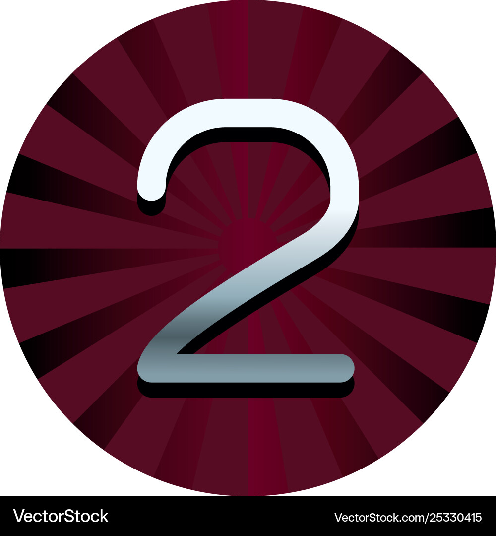Two number in red round symbol vector image