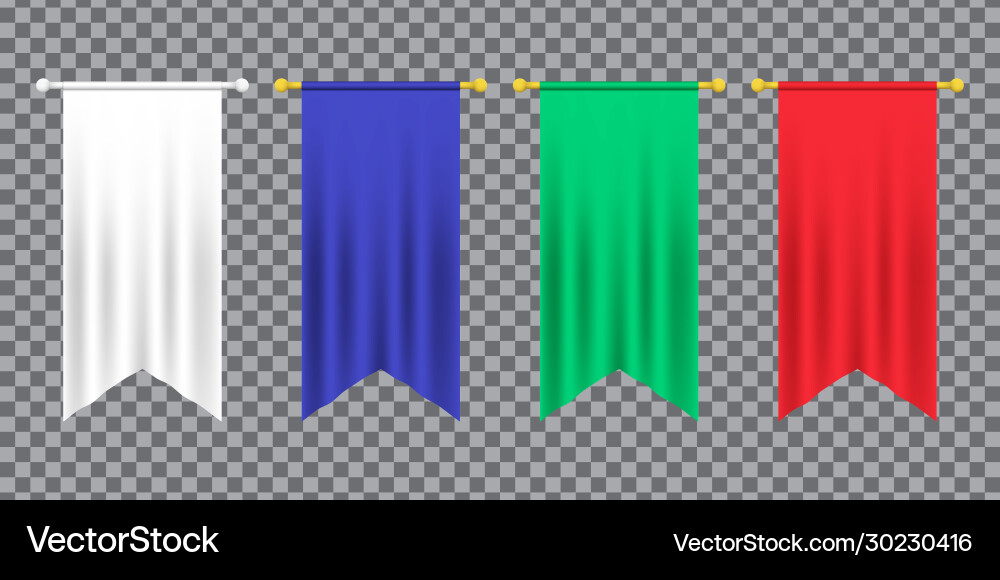 3d model a realistic empty pennant color vector image