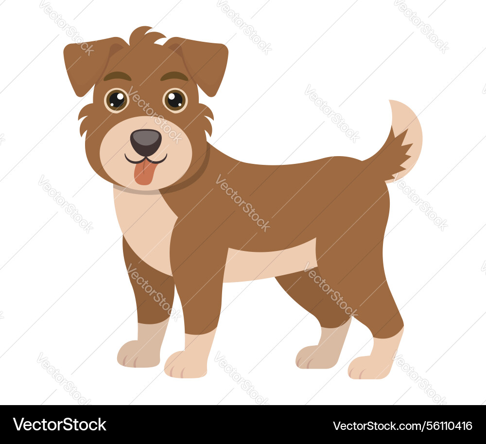 An adorable cute cartoon dog with a playful An adorable cute cartoon dog with a playful vector image