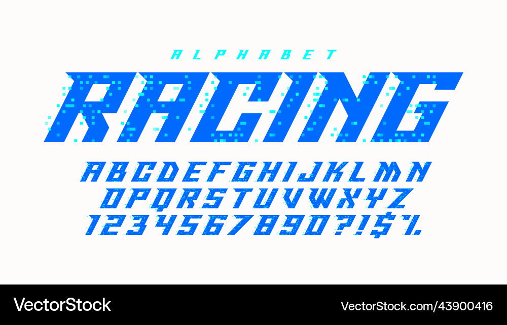 Dynamic alphabet design speed moving original Dynamic alphabet design speed moving original vector image