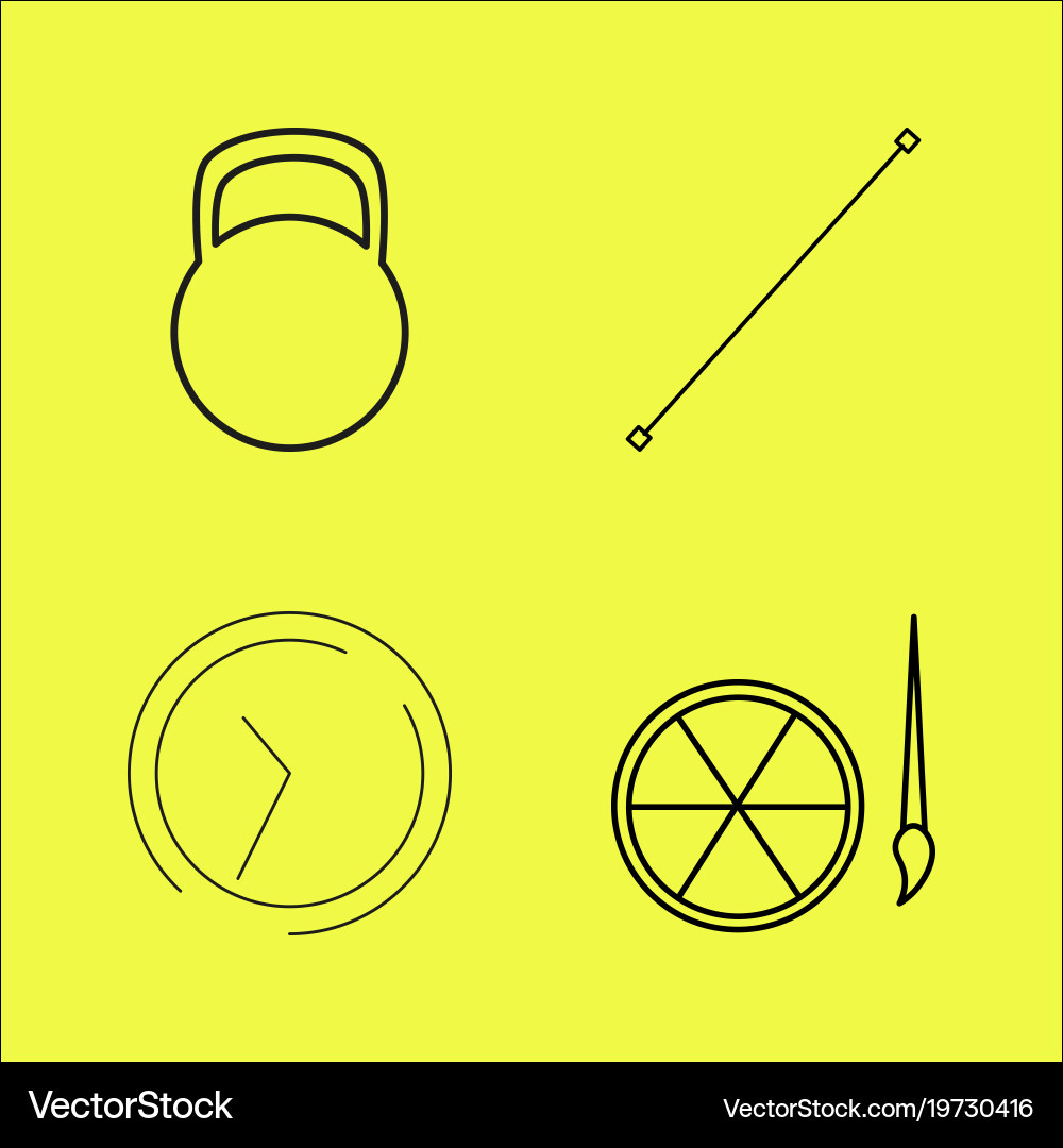 Essential linear icon set vector image