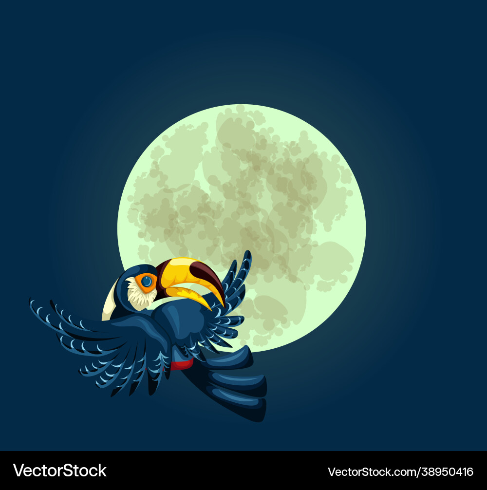 Image a flying toucan on background Image a flying toucan on background vector image
