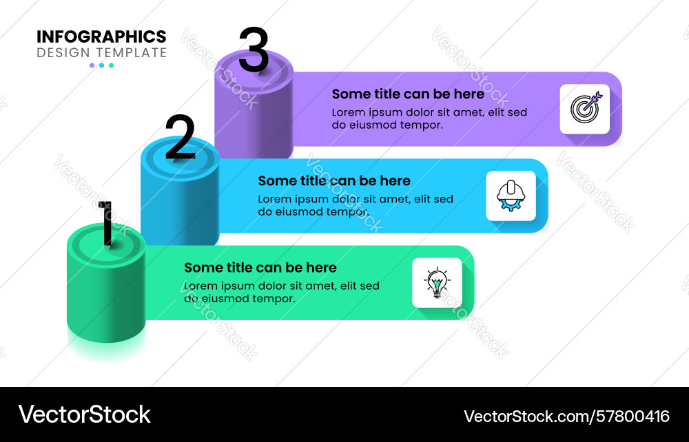 Infographic template 3 banner with columns Infographic template 3 banner with columns vector image