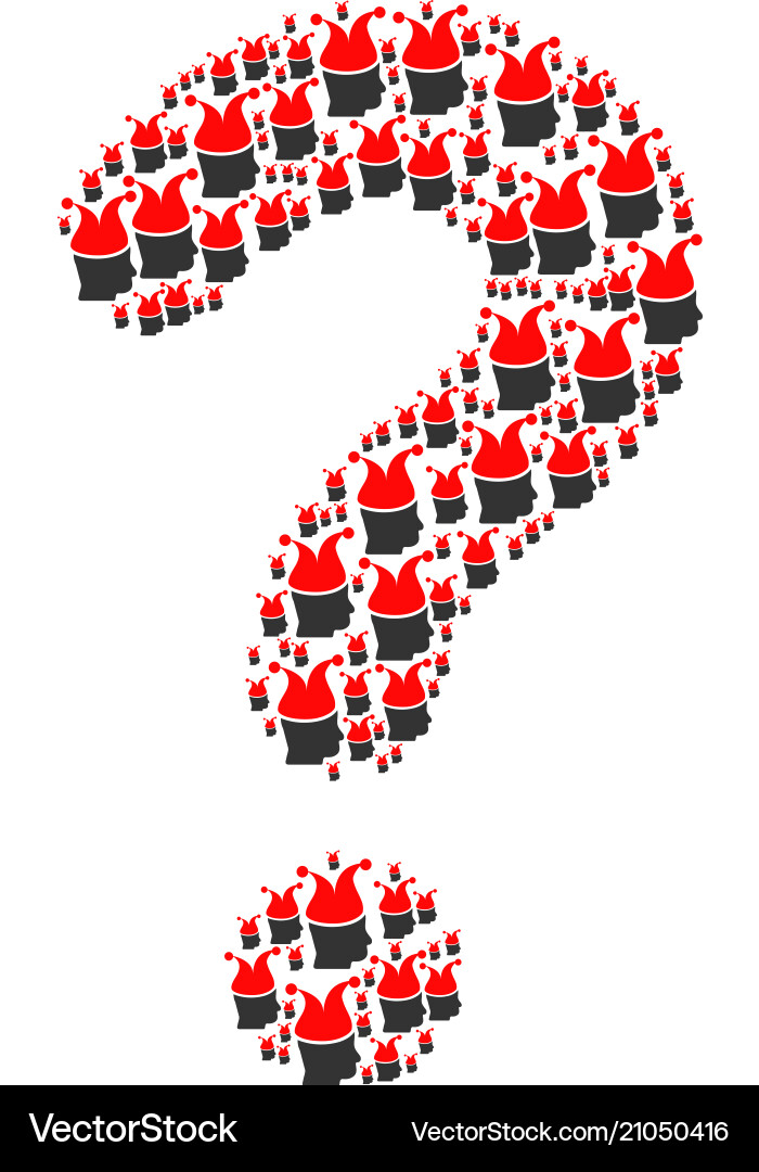 Joker Question Mark Mosaic Royalty Free Vector Image