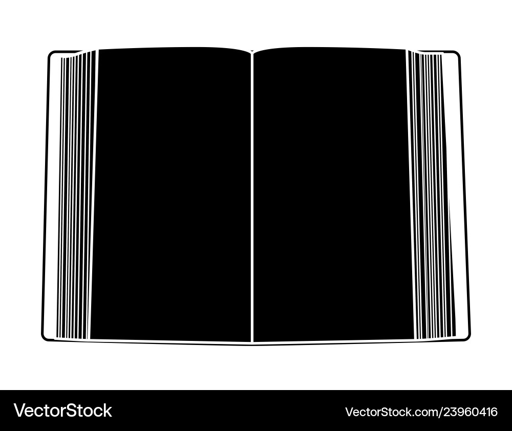 Offene Buchsilhouette isoliert auf weißem Hintergrund Offene Buchsilhouette isoliert auf weißem Hintergrund vektorbild