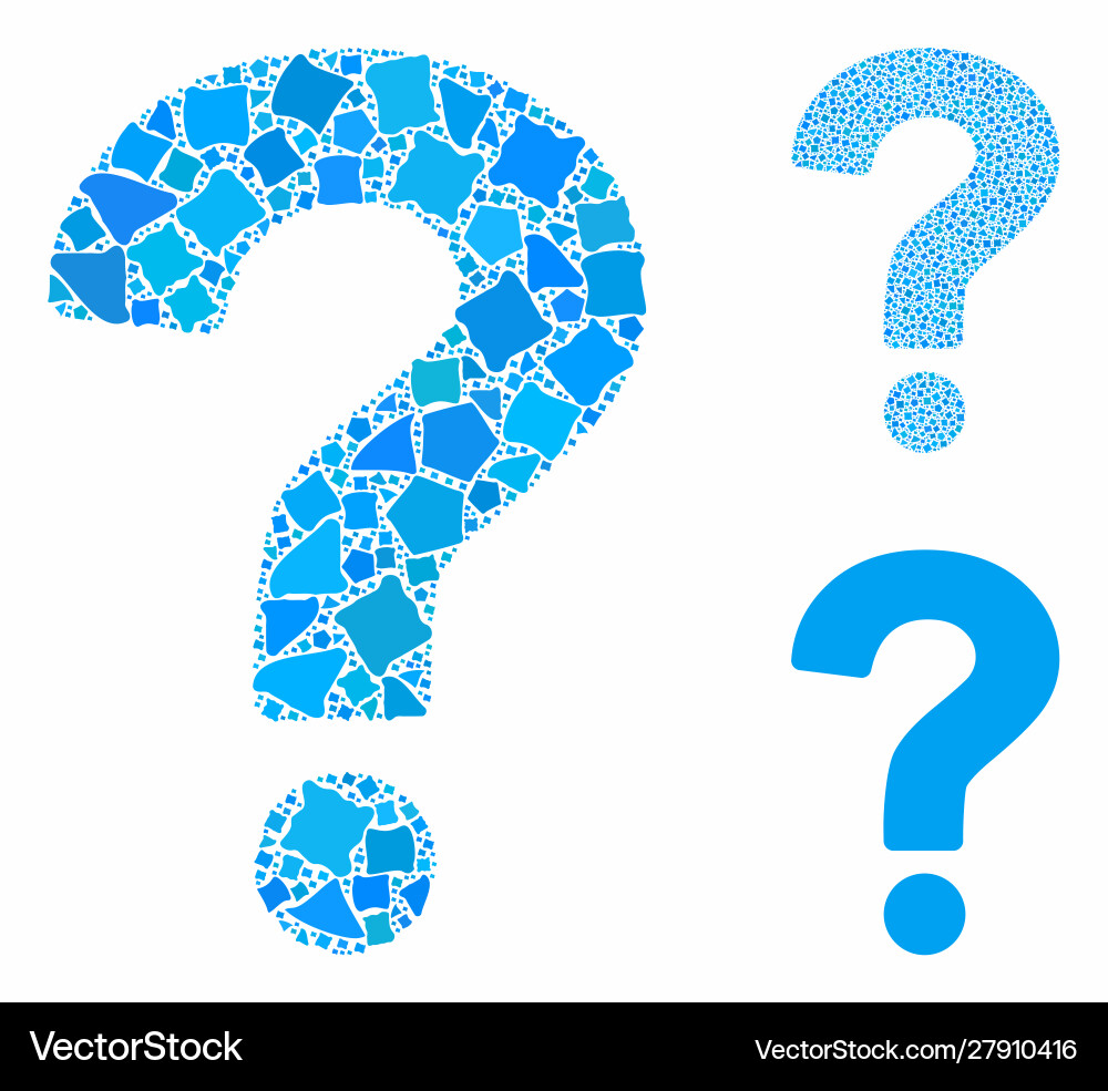 Query mosaic icon bumpy pieces Query mosaic icon bumpy pieces vector image