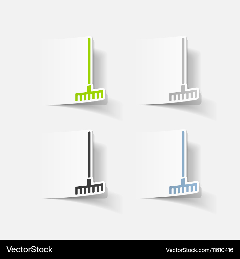 Realistic design element rake Vector Image