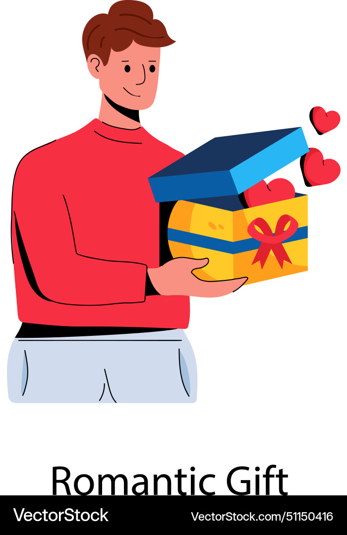 Romantic gift Royalty Free Vector Image - VectorStock