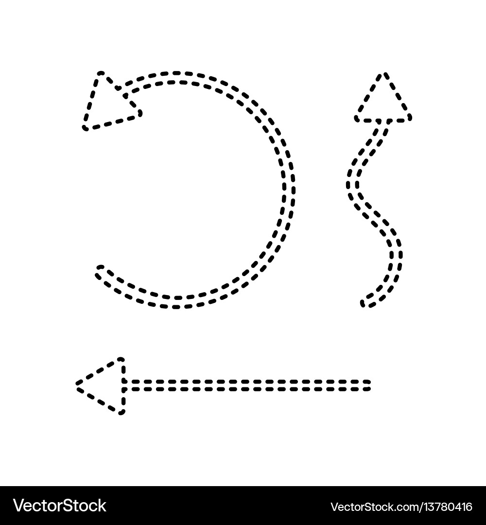 Simple set to interface arrows black vector image