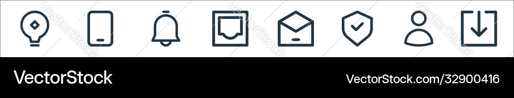User interface line icons linear set quality User interface line icons linear set quality Vector Image
