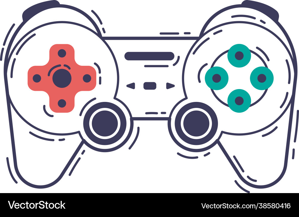Video game controller player modern Video game controller player modern Vector Image