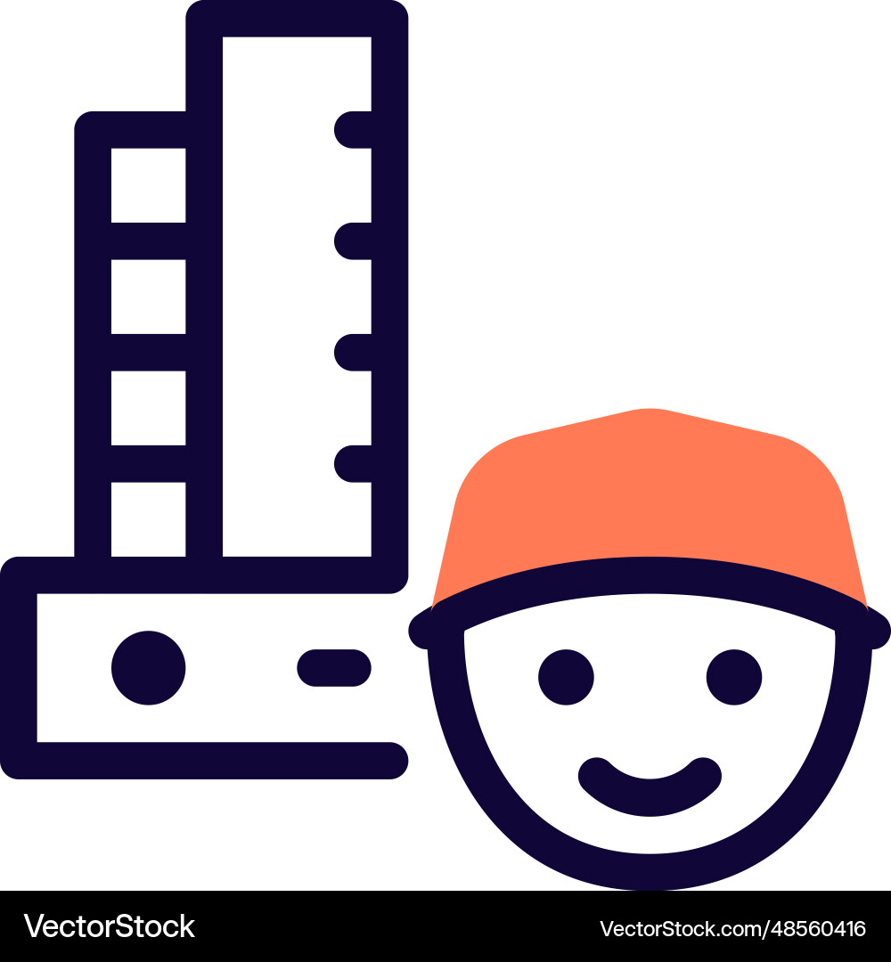 Worker coordinating in building construction vector image