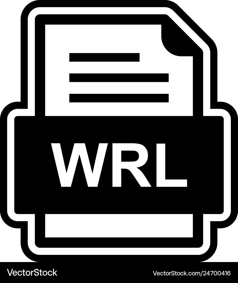 Wrl file document icon vector image