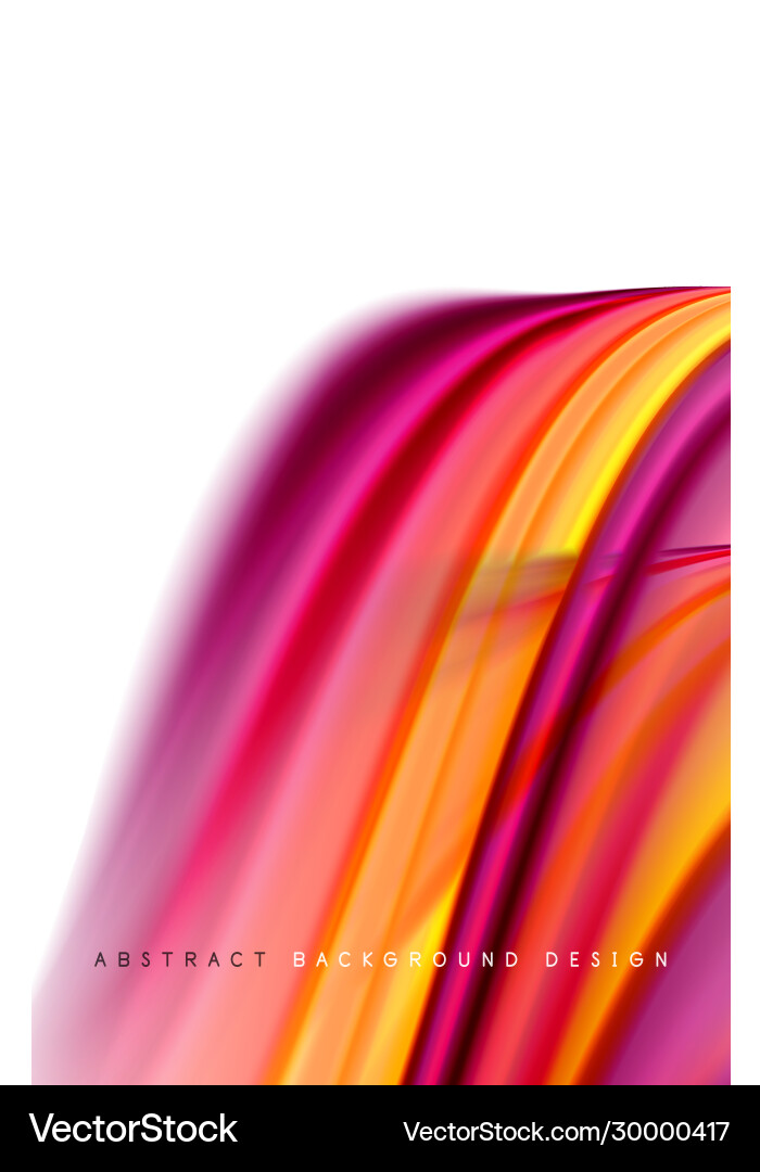 Abstract background - fluid color gradient waves Vector Image