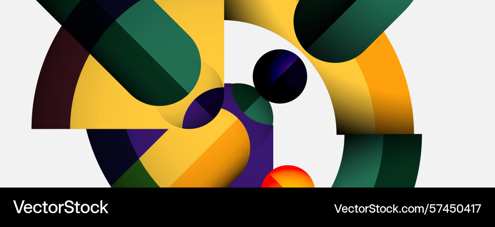 Abstract composition featuring overlapping vector image