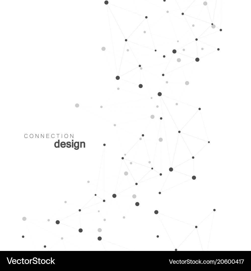 Abstract connect polygonal network background vector image
