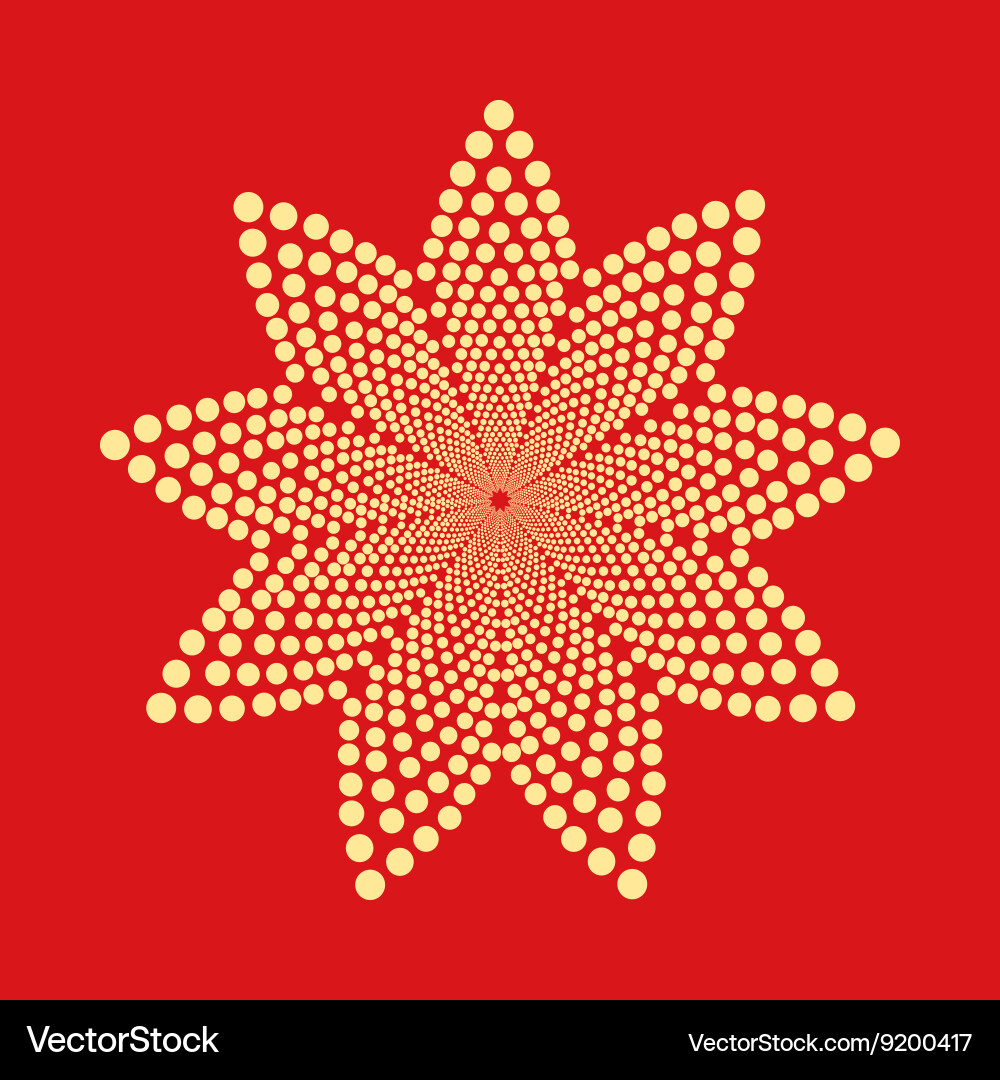 Abstract dotted shape design element vector image