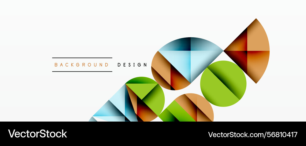 Abstract geometric shapes overlap creating Vector Image
