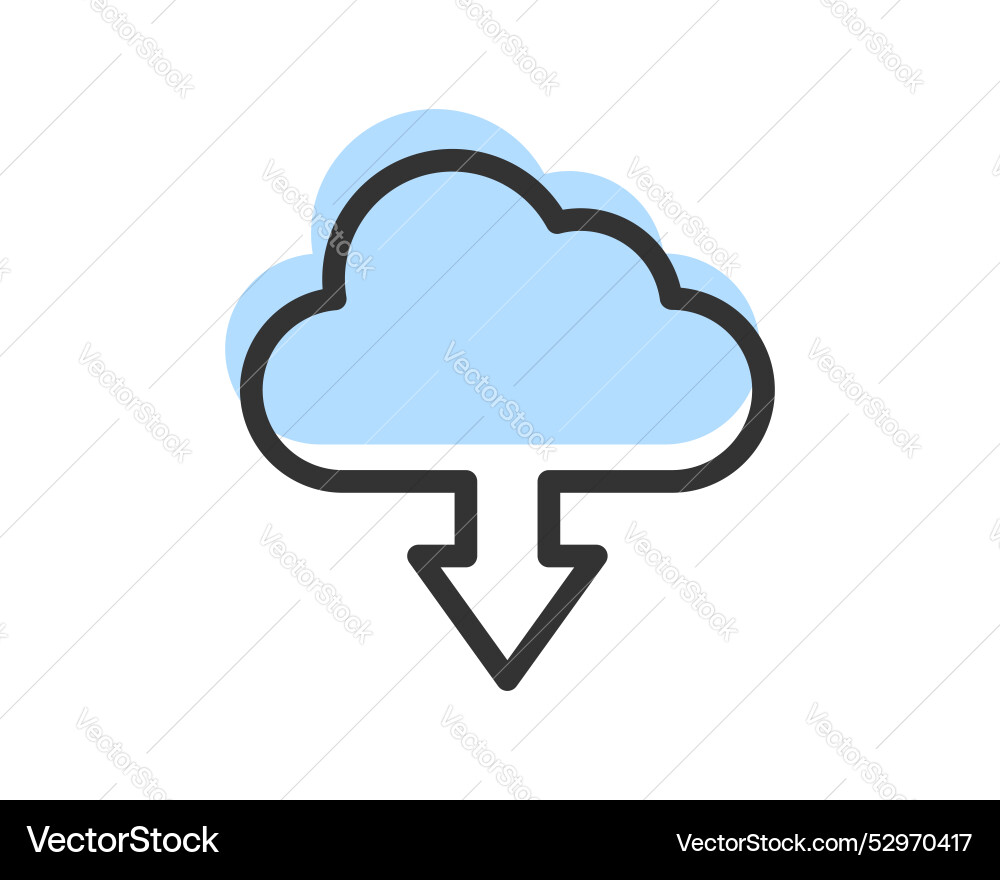 Cloud storage and data transfer icon computing Vector Image