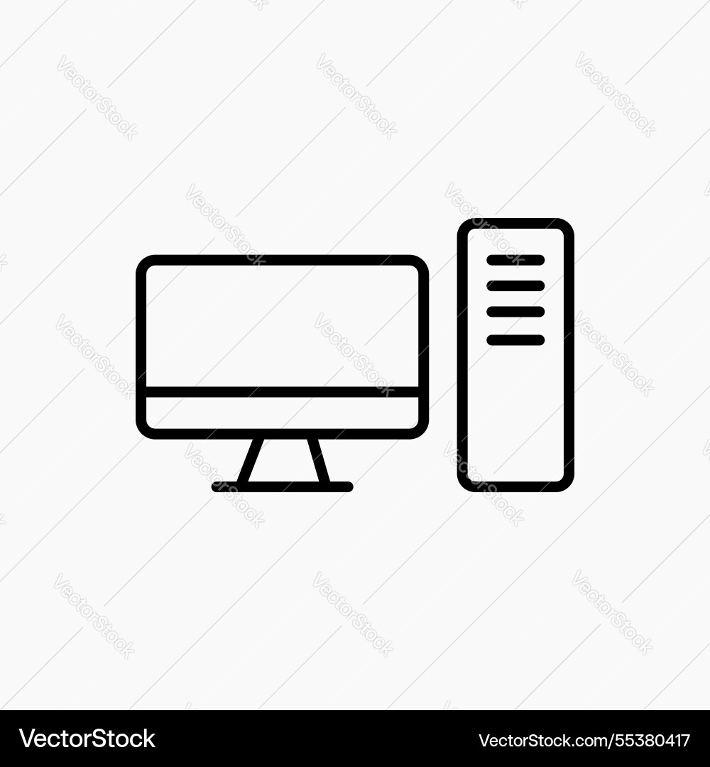 Computer icon simple Computer icon simple vector image