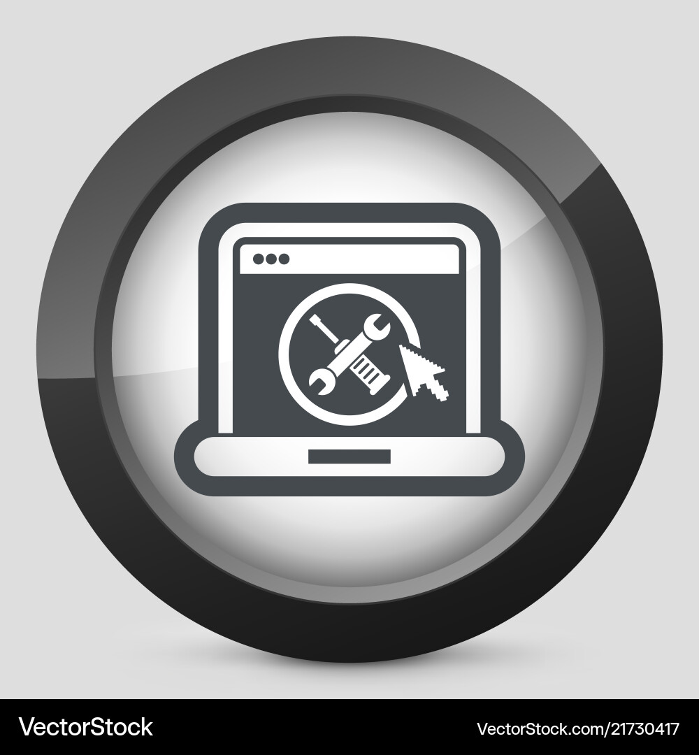 Computer setting icon Computer setting icon Vector Image