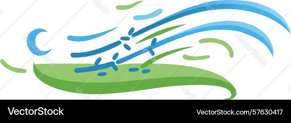 Dynamic wind currents with abstract lines Vector Image