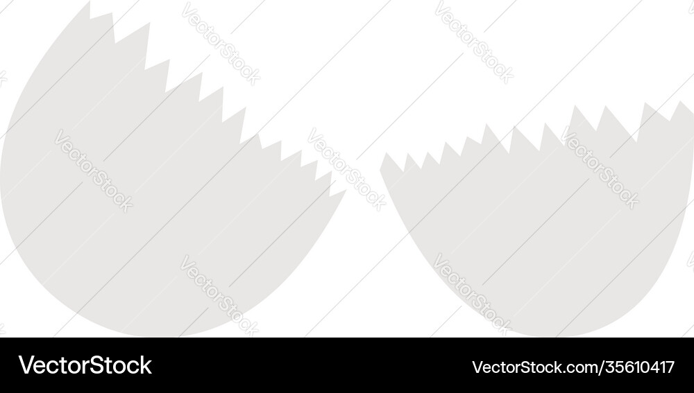 Empty egg shell icon Vector Image