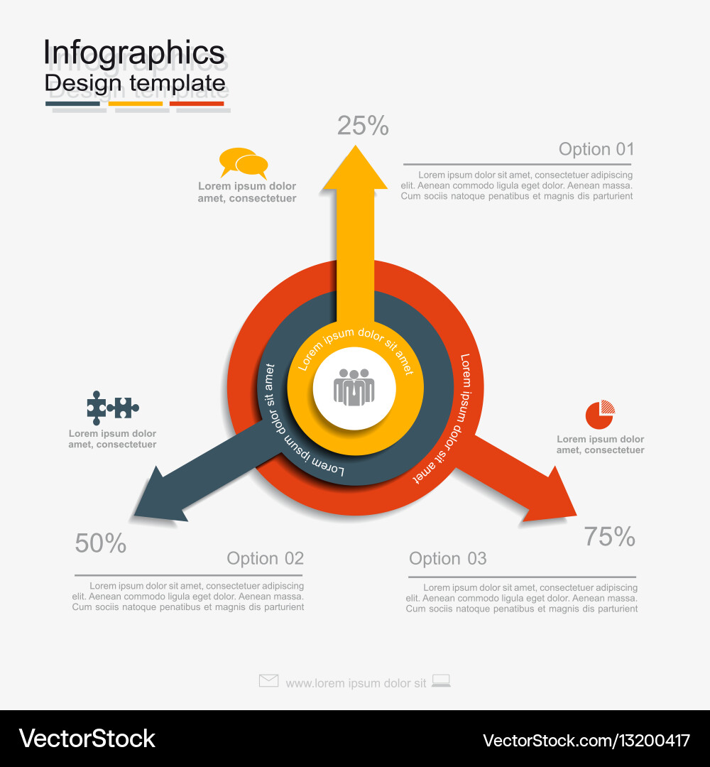Infographic Report Template - Data Presentation vector image