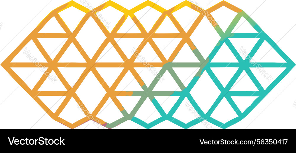 Interlocking Rhombus Gradient Pattern Vector Image