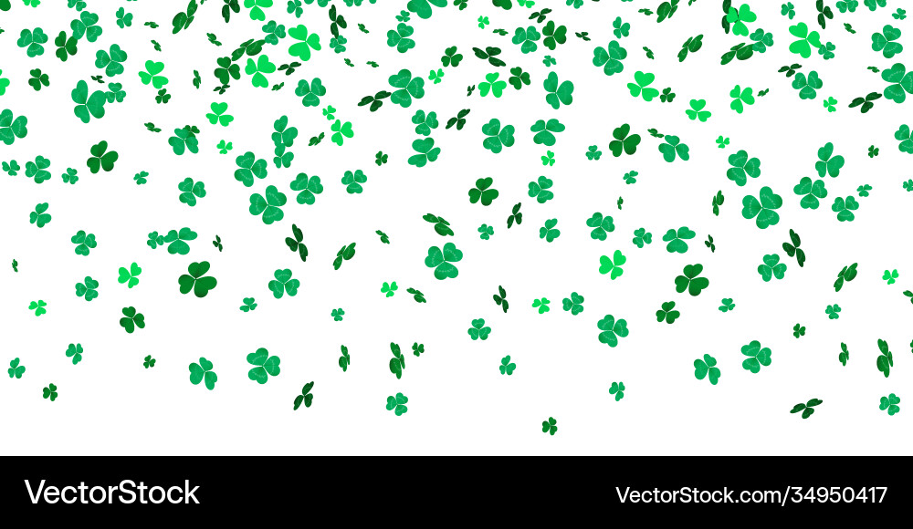 Irish Clover Shamrock Pattern Vector Image