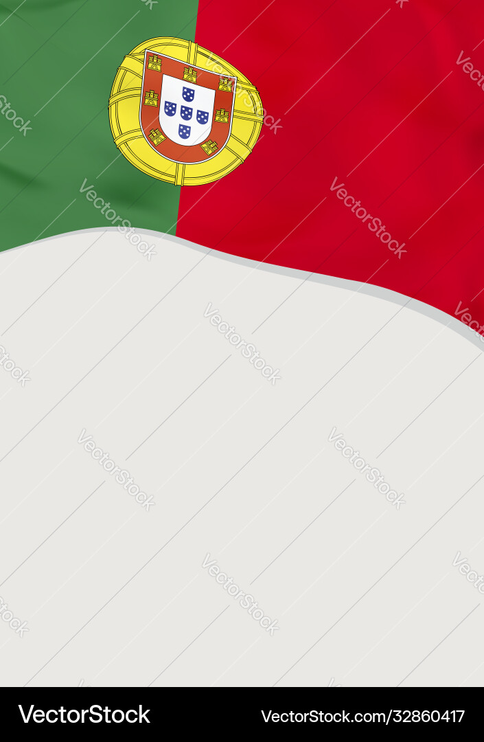 Leaflet design with flag portugal template Vector Image