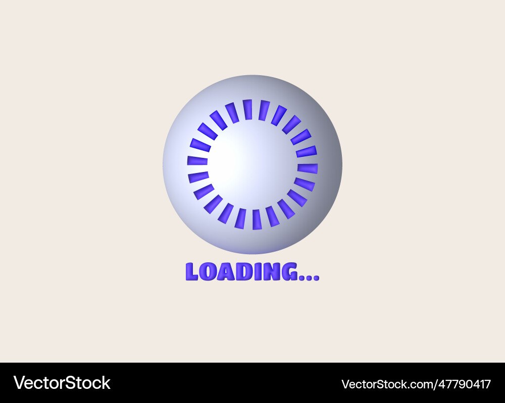 Loading bar and progress visualization Loading bar and progress visualization vector image