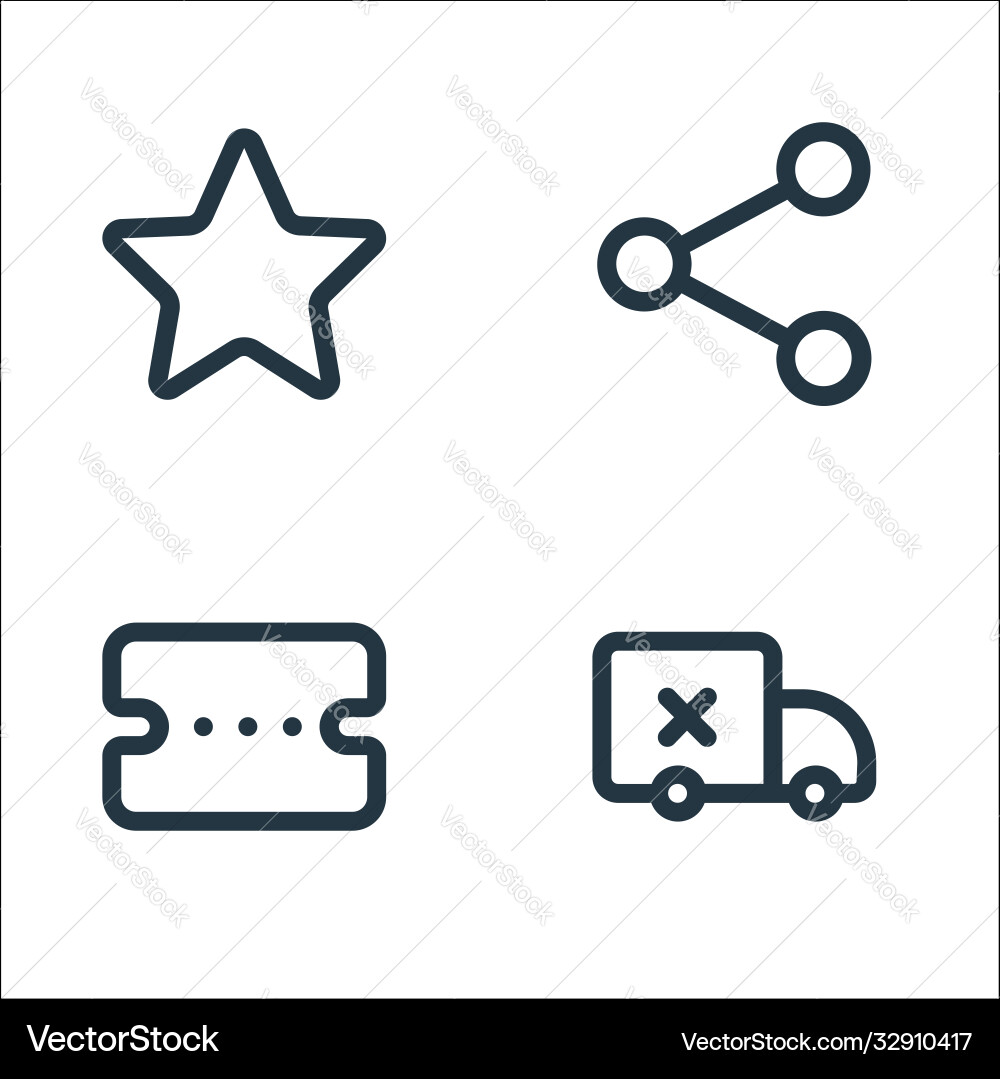 Marketplace line icons linear set quality Marketplace line icons linear set quality vector image