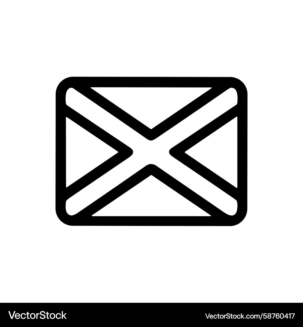 Minimalist Email Envelope Icon Vector Image