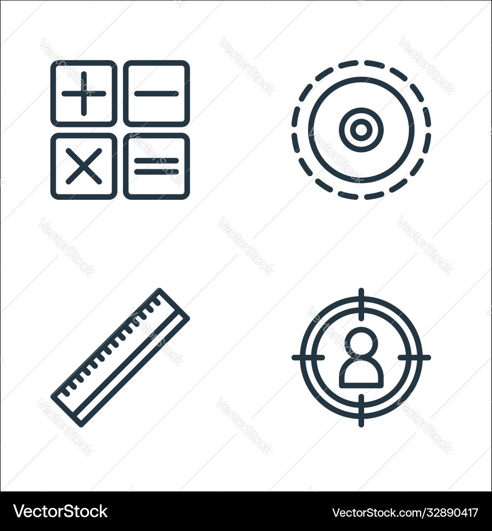 Miscellaneous line icons linear set quality Miscellaneous line icons linear set quality vector image
