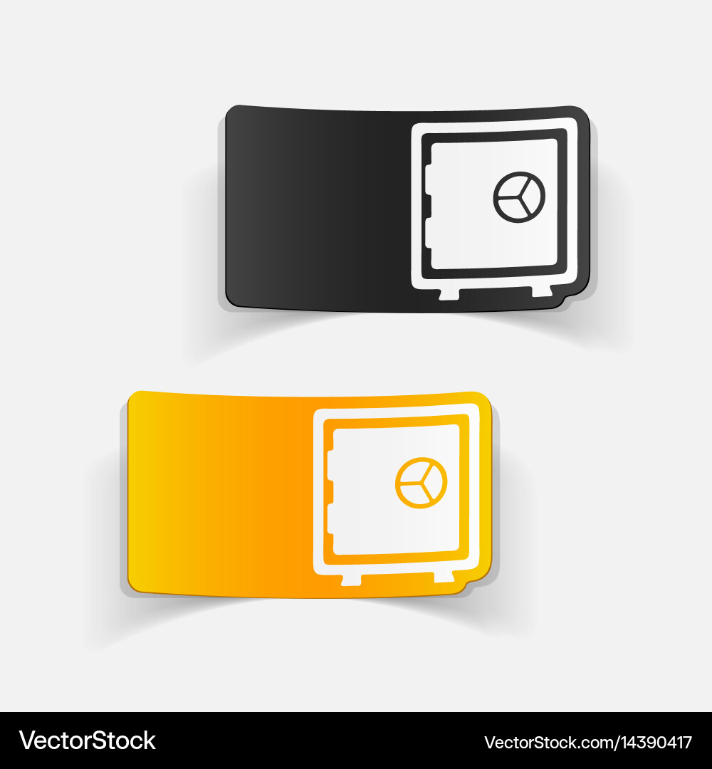 Realistic design element safe vector image