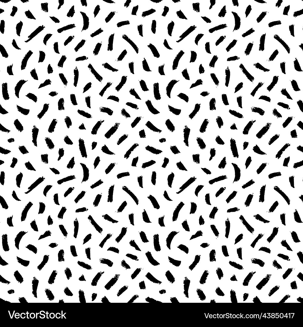 Seamless pattern with small brushstrokes and dash Seamless pattern with small brushstrokes and dash vector image
