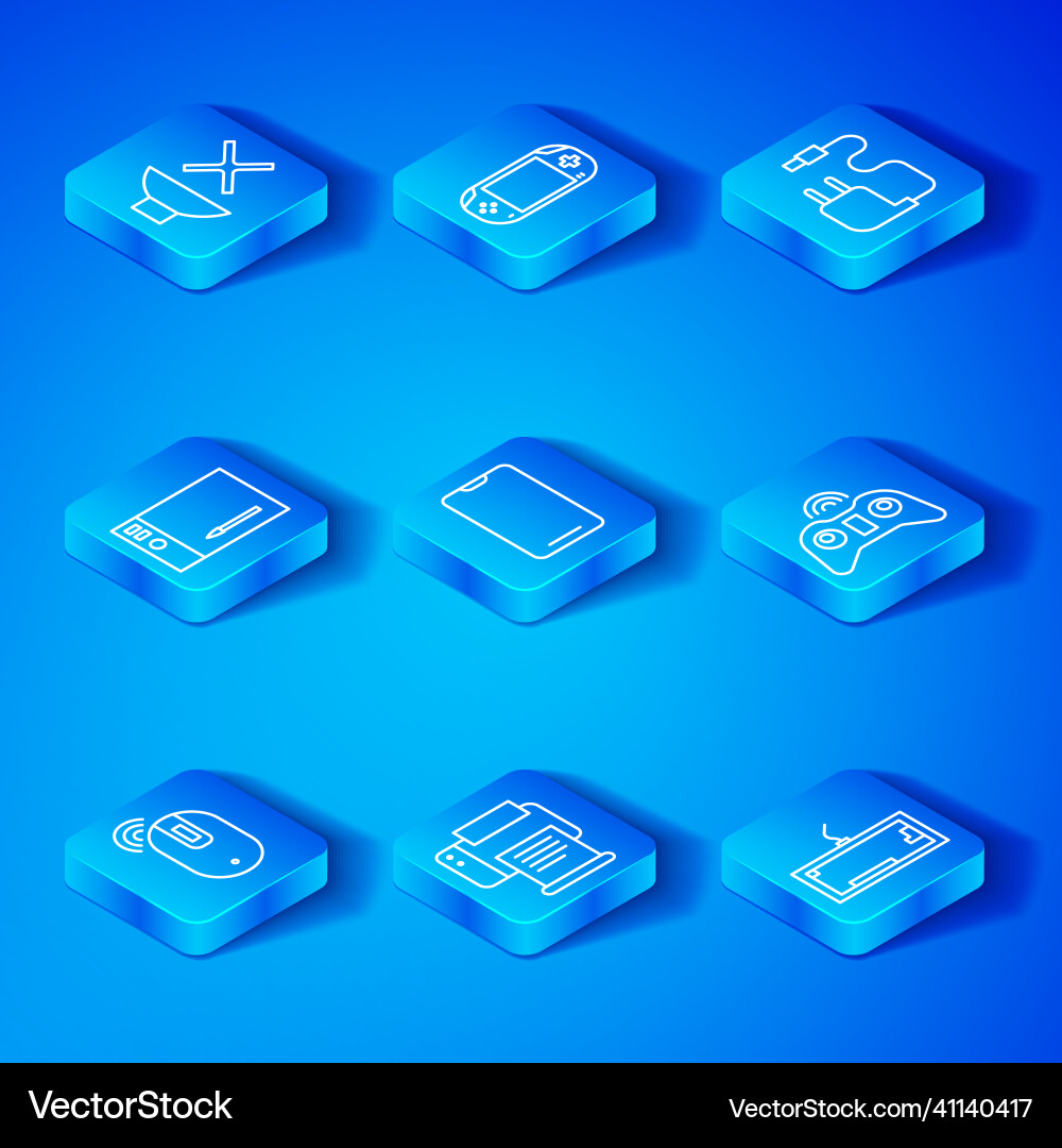 Set line wireless computer mouse smartphone Set line wireless computer mouse smartphone vector image