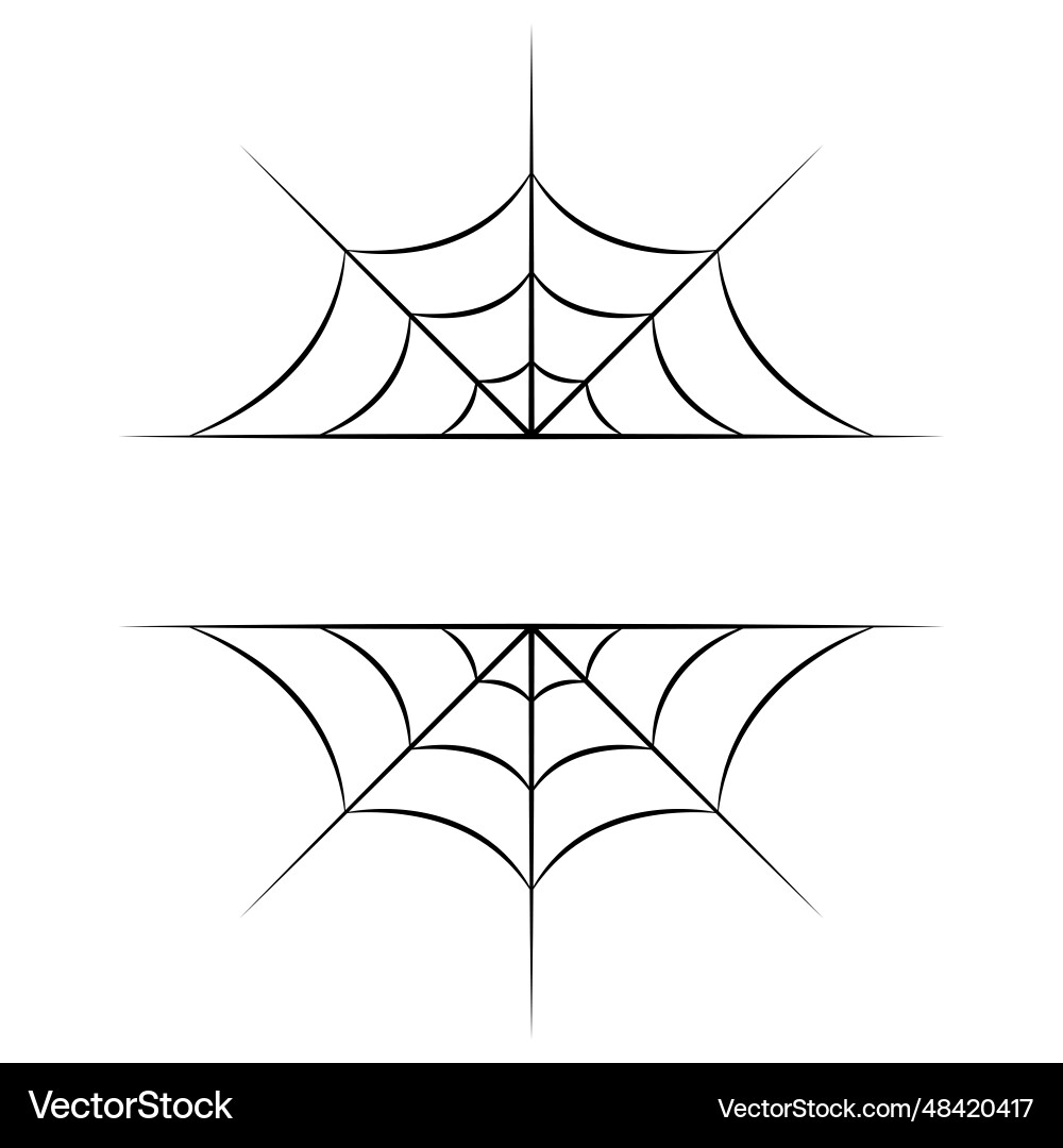 Spider web border or frame with space for text Spider web border or frame with space for text vector image