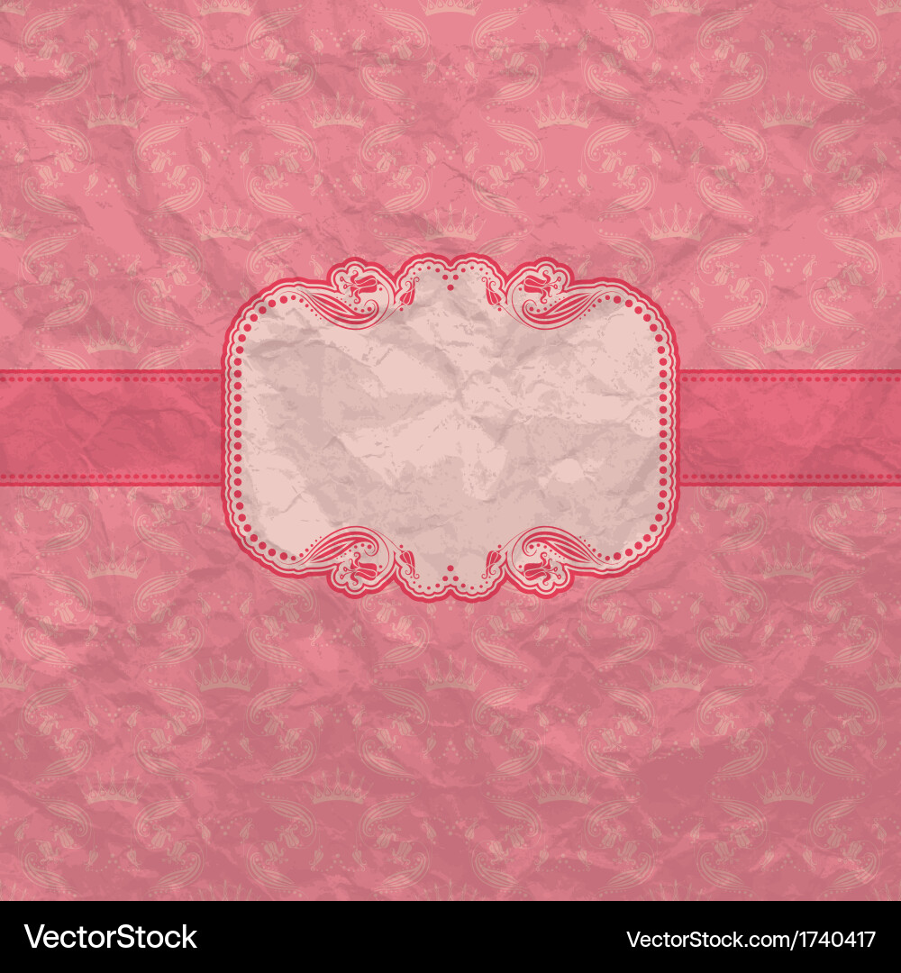 Template frame design for greeting card Vector Image