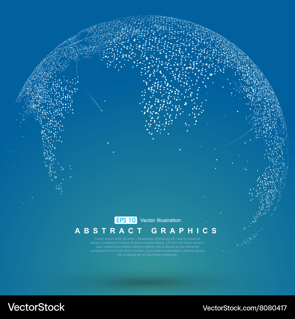 World map point line composition representing Vector Image