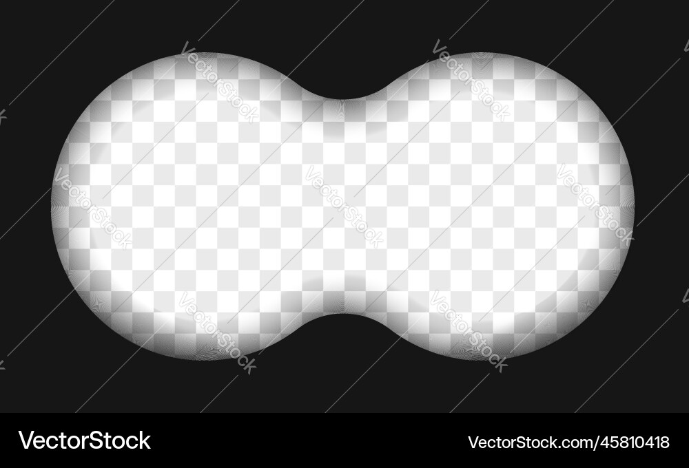 Binocular view template with empty transparent Binocular view template with empty transparent vector image