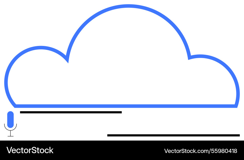 Cloud computing concept with voice input Cloud computing concept with voice input Vector Image