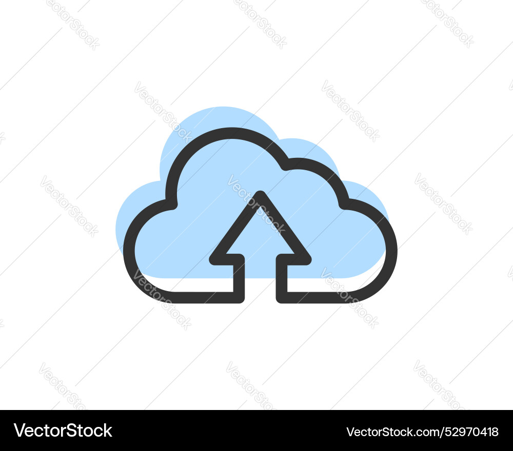Cloud storage and data transfer icon computing Cloud storage and data transfer icon computing vector image