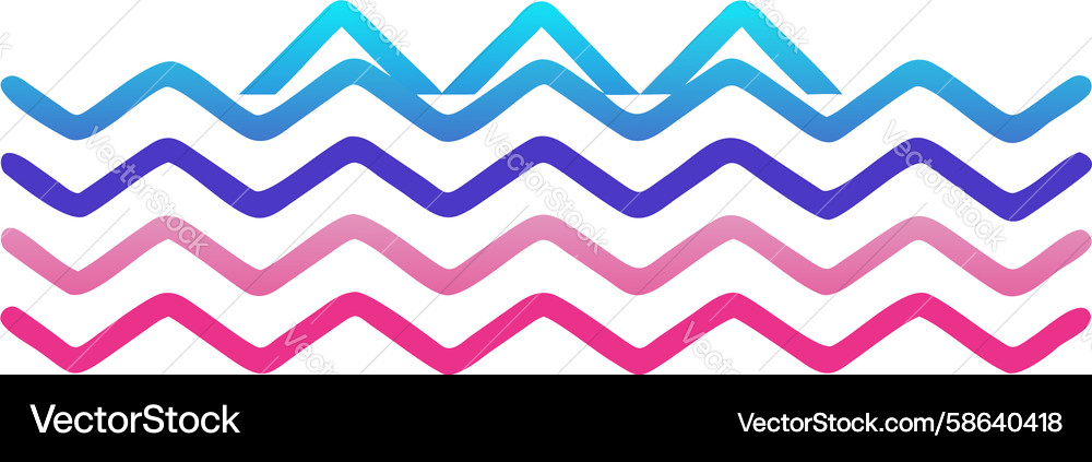 Colorful Zigzag Wave Pattern Vector Image