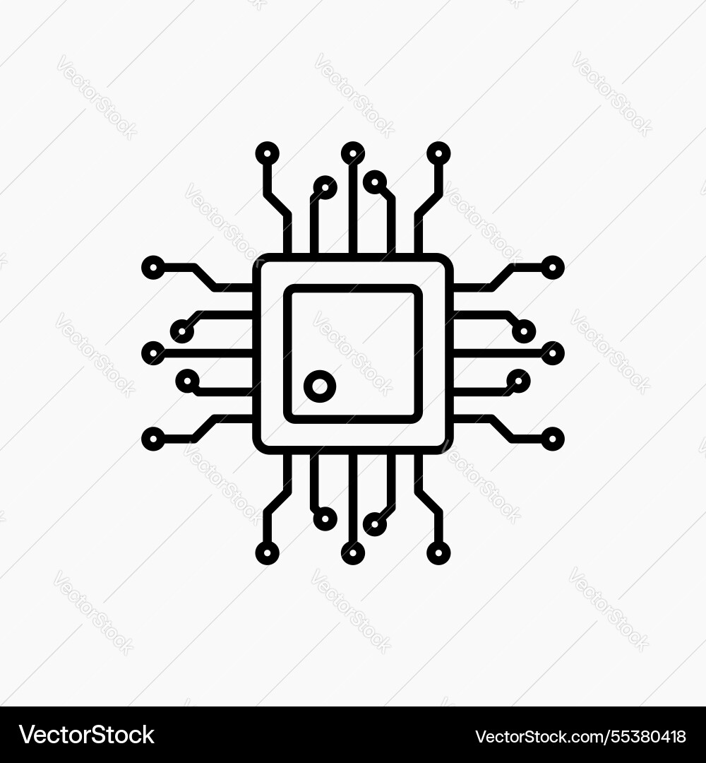 Computer science icon simple Computer science icon simple vector image