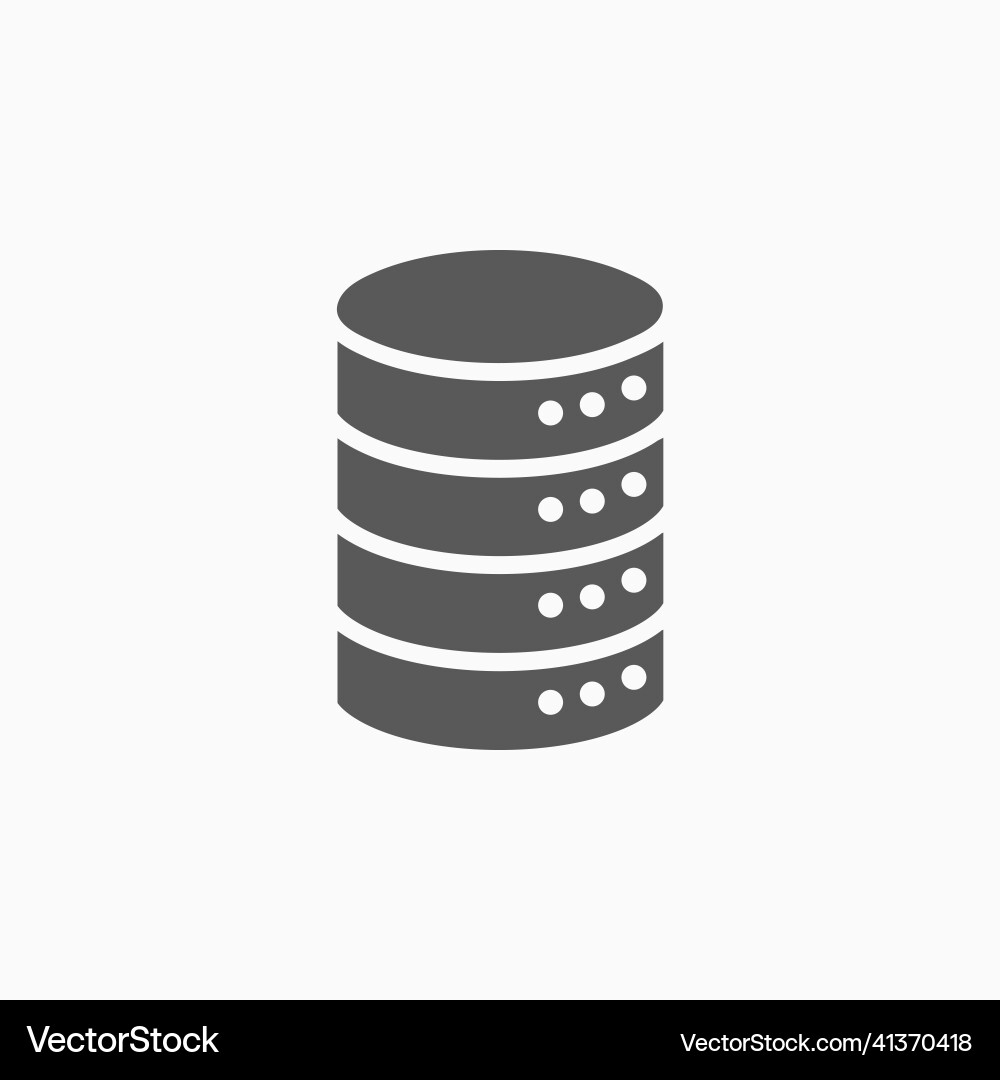 Database icon Database icon vector image