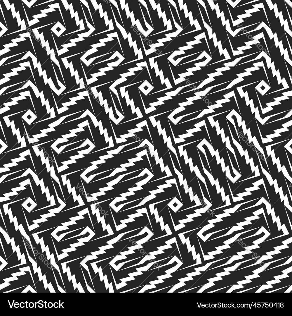 Geometric pattern with jagged lines and zigzag vector image